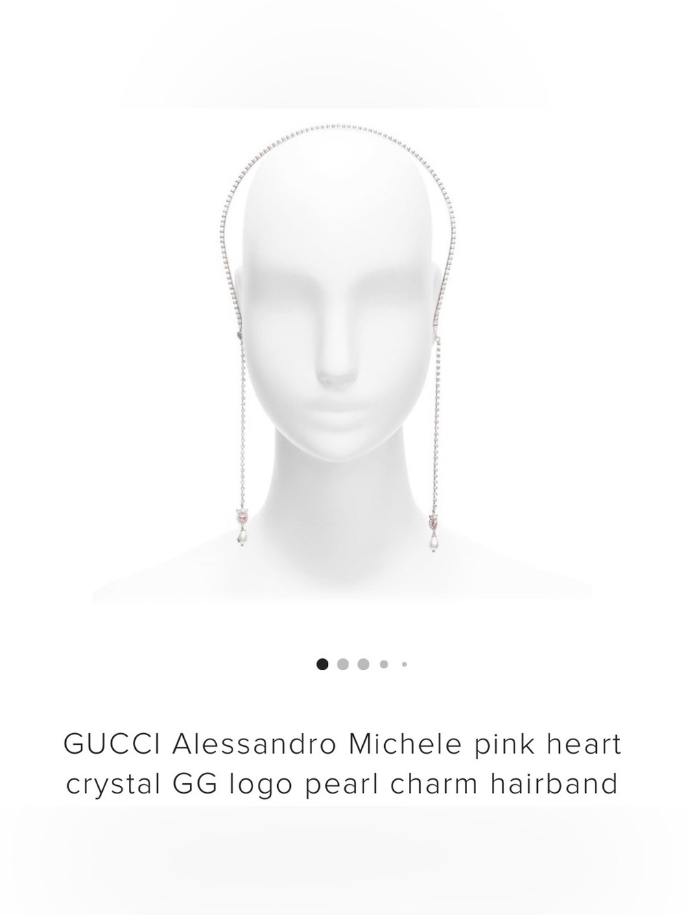 🩷RESERVED🩷Gucci Crystal Headband with Drop Pearls